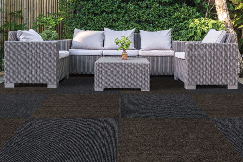 Carpet Tile Floor Mat 12x12'' Squares Peel And Stick Adhesive Outdoor Indoor 